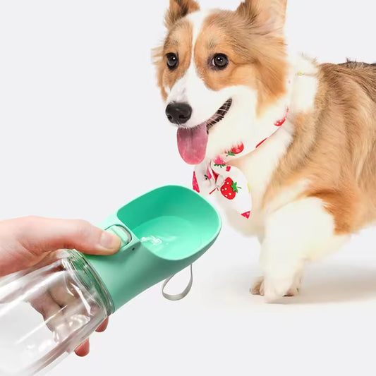 Portable Pet Water Bottle with Bowl
